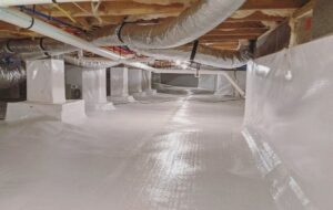 Encapsulated crawl space in crawl space finished job 600x379 0c82f7e 300x190 Crawl Space Waterproofing
